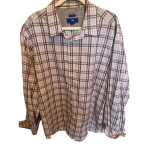Egara Plaid Button Down Shirt Long Sleeve‎ Mens Casual Non Iron XXL